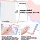 1500 Pieces Puzzle Board 3-in-1 Double-Sided & Rotating & Tilting, Plastic Puzzle Table with Sorting Boxes and PVC Cover, Portable Lazy Susan Jigsaw Puzzle Board for Adults, Blue Pink