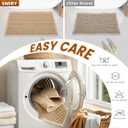Smiry Waffle Bath Mat 24x17, Extra Soft Absorbent Bathroom Rugs, Non Slip Machine Washable Quick Dry Bath Rugs for Bathroom Floor, Tub, Shower, Home Decor Accessories, Brown