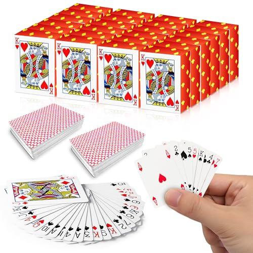 Gamie Pack of 19 Mini Playing Cards - Poker Mini Card Deck - Miniature 1.5 Inch Card Set - Small Casino Game Cards for Kids, and Adults - Great Novelty Gift, Party Favor for Boys and Girls