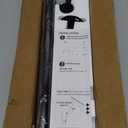 YaFex Heavy Duty Curtain Rods 32-60 Inch, 1 Inch Adjustable Black Curtain Rod for Windows,Short Window Treatment Rods with Aluminium Finials, Easy Installation