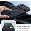 Magnetic for iPhone 17 Pro Max Case, Full Camera Protection, Compatible with MagSafe, Military-Grade Shockproof, Anti-Slip, Matte Slim Cover for i Phone 17 Pro Max Phone Case 6.9", Black