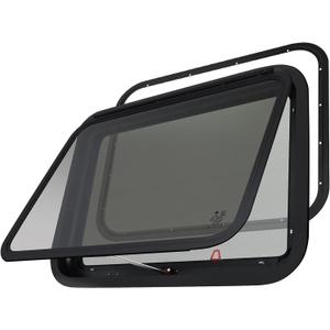 RV Exit Window Replacement, 36" W x 22" H Camper RV Emergency Window for Cargo Trailer Camper Van Truck with Net Screen&Trim Ring for 1" or 1-1/2" Wall Thickness,DOT Approved