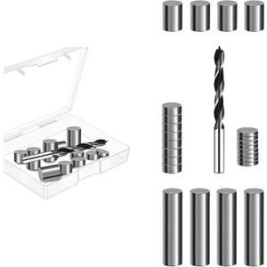 6.8 Ounce Cylindrical Stainless Steel Weight for Derby Pine Race Wood Car, 24 Pieces Multiple Size Incremental Weight to Optimize Your Car Speed, 4 Sizes