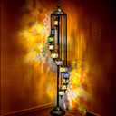 Hortsun Turkish Lamp Moroccan Floor Lamp Handmade Globe Living Floor Lighting Bohemia Standing Lighting for Decorative Home Designs(Floor,11 Globes Style)