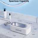 Ultrasonic Jewelry Cleaner Machine: 48KHz Ultra Sonic Cleaner for Jewelry,Eyeglass,Rings,Watch Band,Dentures,with Dual Cleaning Modes,350ML 304 Stainless Steel Tank,Gift for Wife,Mom,Daughter