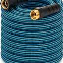 NON-EXPANDABLE Garden Hose, Heavy Duty Flexible Water Hose, Kink Resistant Lightweight Hybrid Hose with Durable Fabric Skin, Leakproof Hose Male to Female Fittings 30FT
