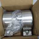 Polished Stainless Steel 2.5" ID to 2.75" ID Exhaust Adapter With Clamps,ID 2-1/2 Inch to ID 2-3/4 Inch Exhaust Reducer Connector Pipe/W Clamps, 4'' Length Exhaust Coupler,Universal Fitment