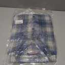 Alex Vando Mens Button Down Shirts Flannel Shirt Long Sleeve (Medium, Rhinestone Blue/Grey)