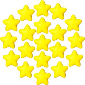 30 Pieces Star Stress Ball Bulk Mini Foam Stress Relief Ball for School Carnival Reward, Student Prizes, Party Bag Fillers (Yellow)
