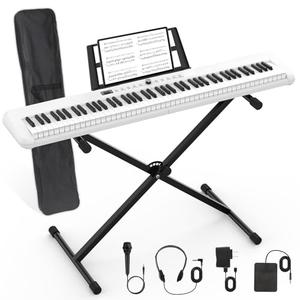 Amazon.com: 88 Key Piano Keyboard Beginner Electric Digital Piano with Semi Weighted Keys,Sustain Pedal, Power Supply, Stand, Carrying Case,HeadphonesA1 : Musical Instruments