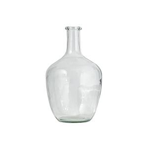 Serene Spaces Living Clear/Brown Tall Vase, Bottle Glass Vase, Elegant Home Decor for Fresh or Dried Flowers, Perfect for Living Rooms, Dining Areas, and Centerpieces (Small - Pack of 2)