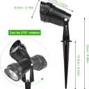 LightingWill 5W LED Landscape Lights, Warm White 3000K-3500K, Waterproof DC 12V COB LED Outdoor Wall Spotlight Low Voltage Garden Tree Spot Lighting for,Yard,Pathways,Fence (4 Pack)