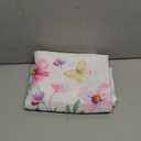 Horaldaily Spring Tablecloth 5270 Inch, Wildflowers Floral Butterfly Washable Table Cover for Party Picnic Dinner Decor (White)