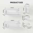Nieifi Adhesive Wall Shelf, Shower Shelves 5 Pack with Soap Holder, Shower Organizer for Bathroom Organization, Clear