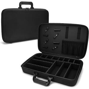 Barber Carrying Case,Barber Case, Stylist Tool Box Professional Salon Hair Cutting Grooming Kit Storage Organizer for Clippers, Scissors, Barber Supplies(Large)