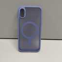 Anuck for iPhone X Case, for iPhone Xs Case Magnetic Phone Case Compatible with MagSafe, Soft TPU Bumper Hard Translucent Matte Back Slim Fit Shockproof Protective Cover for Men Women Girls - Blue