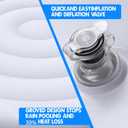 5.2 Ft Inflatable Hot Tub Cover, Round Hot Tub Cover, Energy Saving Lid for Round Hot Tub, Outdoor Inflatable Hot Tub, Foldable Protective Rain Overflow Cover for Outdoor Inflatable Hot Tubs