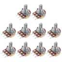 10Pcs WH148 Type B10K Potentiometer Ohm Variable Resistors 3 Pin 15mm for Volume Light Control DIY Electronics Projects