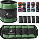 Sportneer Adjustable Ankle Weights 1 Pair 2 4 6 8 10 Lbs Leg Weight Straps for Women Men, Weighted Ankle Weights Set for Gym,Fitness, Workout,Walking, Jogging,1-5 lbs Each Ankle, 1 Pair 2-10 lbs (Olive)