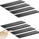 Hidden Granite Countertop Support Brackets 8 Pack 14" L x 2.5" W,3/8" Thick Heavy Duty Counter top Brackets,Flat Black Wall Mount Support Countertop Overhang Support for Quartz, Wood, Concrete,Island