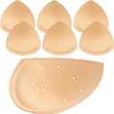 Nimiah Waterproof Bathing Suit Inserts - Swimsuit Push up Bra Pads 3 Pairs Removable Bikini Padding for Women (Beige)