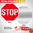2 x ANLEY Stop Sign 12 X 12 In - Diamond Grade Reflective at Nights - 40 Mil Thick Rust-Free Aluminum - Easy Mounting - Street Road Slow Warning Metal Warning Signs Octagon Outdoor Use