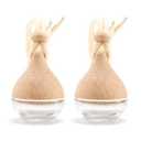 Refillable Car Air Freshener Hanging Diffuser, Empty Glass Bottle with Reed Sticks for Essential Oils, Car Scent Diffuser and Aromatherapy Pendant Decor for Women and Men, 2 Pack