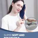 MZOO Luxury Sleep Eye Mask for Side Sleeper Men Women, Zero Eye Pressure 3D Sleeping Mask, Light Blocking Patented Design Night Blindfold, Soft Eye Shade Cover for Travel, Blue