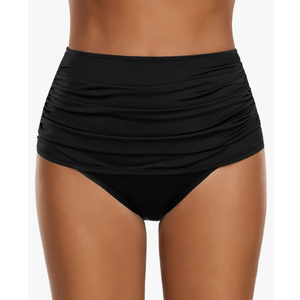 GRAPENT Women's High Waisted Swim Bottom Ruched Bikini Tankini Swimsuit Briefs
XXL