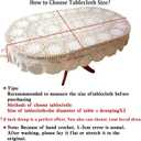 USTIDE Vintage Oval Crochet Tablecloth Beige Cotton Lace Table Cover Rustic Oval Table Overlays for Wedding/Party 80"x120"