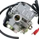 Carburetor for GY6 50CC 49CC 4 Stroke Scooter Taotao Engine 18mm carb+ Intake Manifold Air Filter - 50cc Carb,50 cc Scooter Carburetor,49cc Moped Parts 50CC