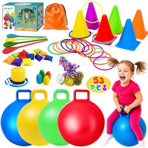 31PCS 3 in 1 Carnival Outdoor Games Combo Set for Kids, Soft Plastic Cones Bean Bags Ring Toss Games, Kid’s Gift for Birthday Party Outdoor Games Supplies, Throwing Backyard Lawn Family Toys