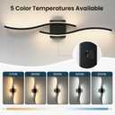 WOSHITU Bathroom Vanity Lights Over Mirror: 31.5 Inch 32W Black LED Bathroom Lighting Fixtures 5CCT Dimmable 2700-5000K Vanity Lighting Modern Bath Sconces Wall Light for Mirror Bedroom Living Room