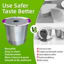 2 x 2 Pack Reusable K Cups for Keurig, Stainless Steel Coffee Pod, K Cup Reusable Coffee Pods With Cleaning Brush, Save Pods for Keurig Machine