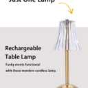 HEQET Cordless Table Lamps for Home,Table,Dining Room, Gold Rechargeable Lamps, USB Charge 12'' Tall LED Brass Portable Outdoor Indoor Table Lamp with Built-in Dimmer