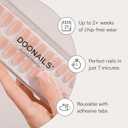 DOONAILS Soft Gel Press On Nails - 30 Pcs Kit with Stickers in 15 Sizes Pink, Short Square Reusable Glue On Fake Nails, Handmade & Salon-Quality Finish, Vegan & Cruelty-Free, Uas Postizas