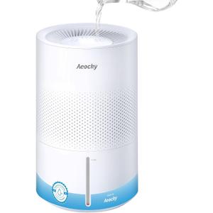 AEOCKY Mist-Free Evaporative Humidifier, No White Dust for Baby, 4.5L Humidifiers with Auto, Dry Filter, Self-Clean, Power & Sleep Mode, Timer for Bedroom, Home, Nursery