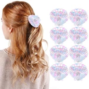 8 Pcs Seashell Hair Clips Shell Claw Clip Costal Party Favors Cute Beach Barrettes for Women Hair Styling Clip Accessories Under The Sea Beach Wedding Cowgirl Bachelorette Party Gifts