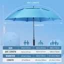 ZOMAKE Automatic Open Extra Large Golf Umbrella 51/54/62/68/72 Inch, Double Canopy Vented Windproof Oversize Stick Umbrellas for Rain