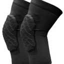 Basketball Knee Pads for Kids Volleyball Knee Pads, Honeycomb Basketball Sleeves Baseball Sleeves Youth Boys & Girls, Knee Savers for Catchers Youth Wrestling Soccer Football Volleyball Roller Skating (Black, Small)