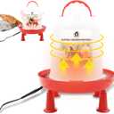 3L Chicken Waterer Heated for Winter Chicken Water Heater with Adjustable Leg Support 35W BPA-Free Heated Poultry Waterer Heavy Duty All in One Heated Waterer for Chicken Coop