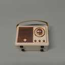 Retro Bluetooth Speaker, Wireless Mini Portable Speakers Support USB/TF Card/AUX, Vintage Decor, Retro Radio Bluetooth Speaker for Kitchen Desk Bedroom Office Outdoor, Gifts for Teens, Cream