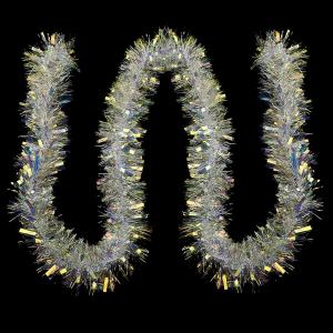 Decora White Tinsel Garland for Christmas Tree Decorations Wedding Birthday Party Supplies 19 Feet