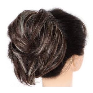 messy bun hair piece Ponytail Extension Elastic Band Hair Bun Scrunchy for Women Girls Messy Bun Hair Piece Fake Bun Scrunchies Synthetic Short Straight Donut Chignon hair buns hair piece ( Color : 18