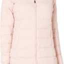 Amazon Essentials womens Lightweight Water-Resistant Packable Hooded Puffer Coat (Large, Rose)