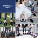 2 x BISOUSOX American Flag Socks Mens Dress Socks 9-12 Funny Crazy Novelty Business Wedding Crew Groomsman President Sock