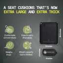 Whispering Winds Inflatable Seat Cushion - Comfortable Blow-up Foam Pad for Airplane, Travel, Stadium, Outdoors, Camping, Car & More
