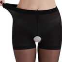 3 x 2 Pairs Open Crotch Sheer Tights for Women - 20D Control Top Soft Crotchless Pantyhose with Reinforced Toes (Beige, S)