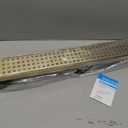 24 Inch Linear Shower Drain - Brushed Gold 304 Stainless Steel Rectangular Floor Drain with Adjustable Leveling Feet, Hair Strainer and Removable Grate