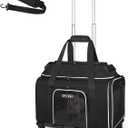 Petskd Top-Expandable Pet Carrier with Wheels 17x11x9.5 Inches Alaska Airline Approved, Soft-Sided Carrier for Small Cats Dogs with Locking Safety Zippers and Anti-Scratch Mesh(Black)